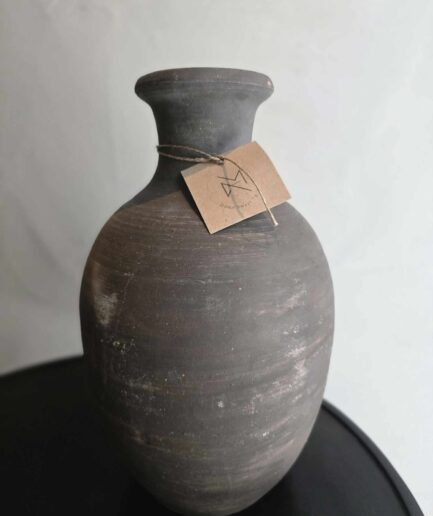 Vase céramique taupe